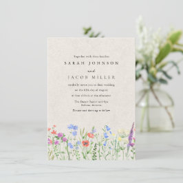 Invitación de Boda de Jardín Boho de Flor Silvestr