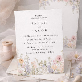 Invitación de Boda de Jardín Boho Flor Silvestre