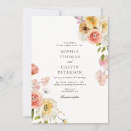 Invitación de boda de jardín con toque romántico