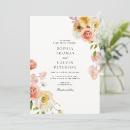 Invitación de boda de jardín con toque romántico