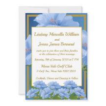Invitación de boda de jardín de flores de trompeta