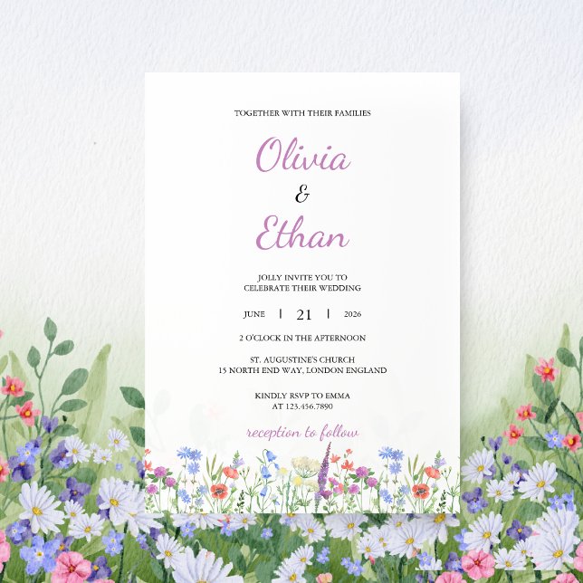 Invitación de Boda de Jardín de Flores Silvestres  (Subido por el creador)