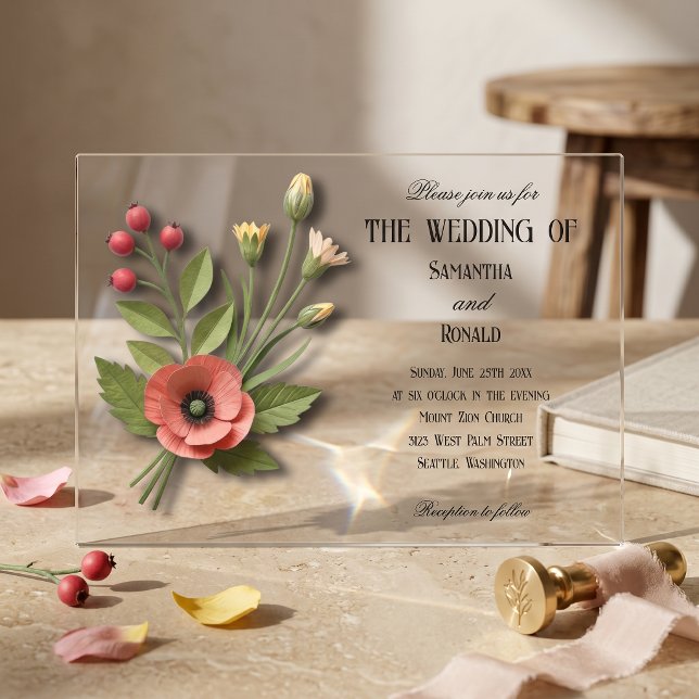 Invitación de boda de jardín de flores silvestres  (Subido por el creador)