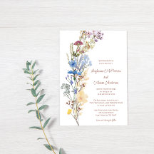 Invitación de boda de jardín de flores silvestres