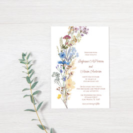 Invitación de boda de jardín de flores silvestres
