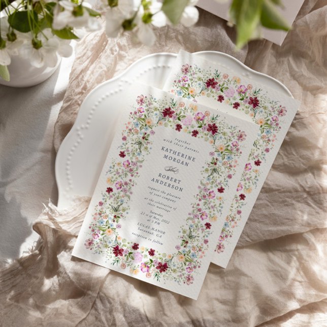 Invitación de boda de jardín de lujo de primavera (Subido por el creador)