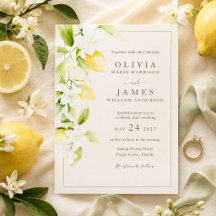 Invitación de boda de jardín de marfil con flor de