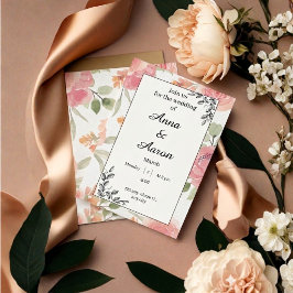 Invitación de boda de jardín de primavera en duraz