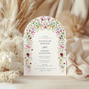 Invitación de boda de jardín de primavera lujoso
