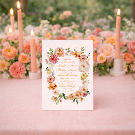 Invitación de boda de jardín de verano con ranúncu