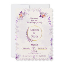 Invitación de boda de jardín íntimo editable