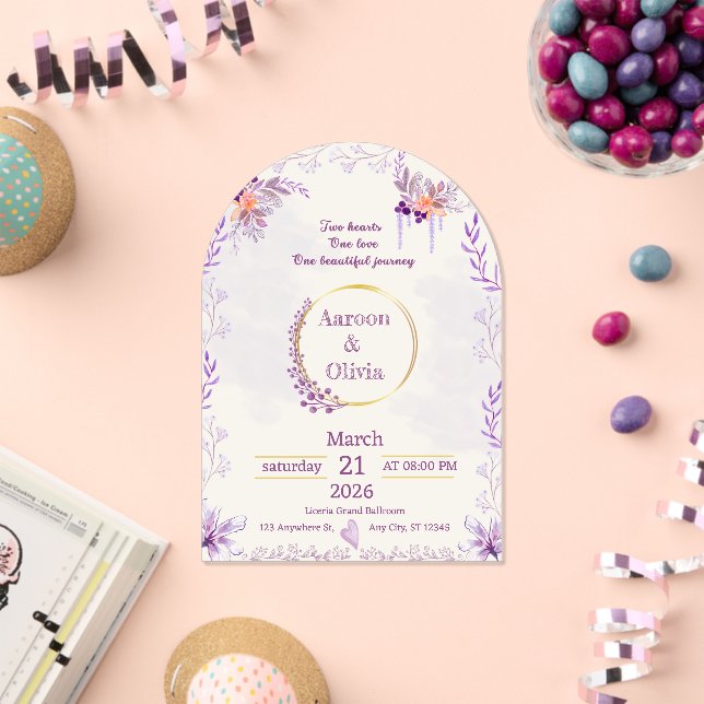Invitación de boda de jardín íntimo editable (Insitu (Celebración))