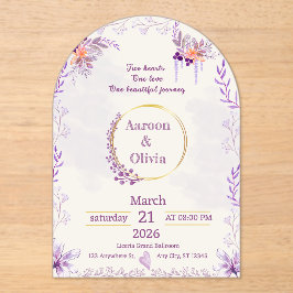 Invitación de boda de jardín íntimo editable