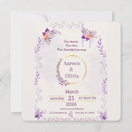 Invitación de boda de jardín íntimo editable