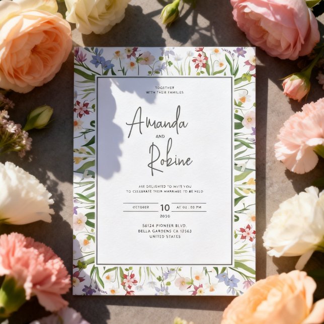 Invitación de Boda de Jardín Moderno (Subido por el creador)