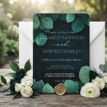 Invitación de boda de jardín verde exuberante