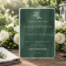 Invitación de boda de jardín verde exuberante