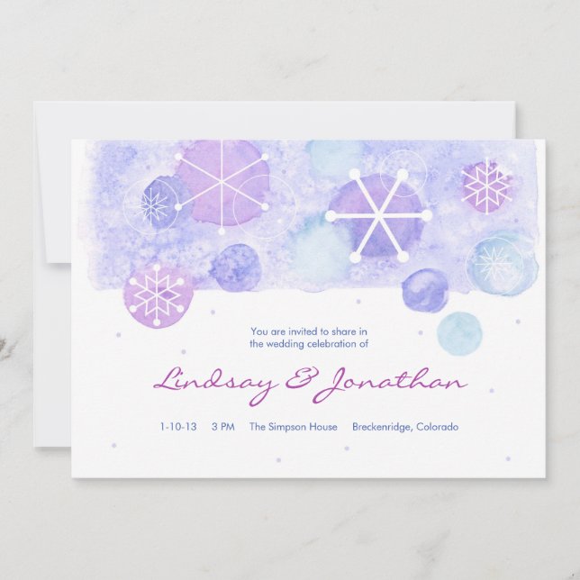 Invitación de Boda de Joyas de Invierno (Anverso)