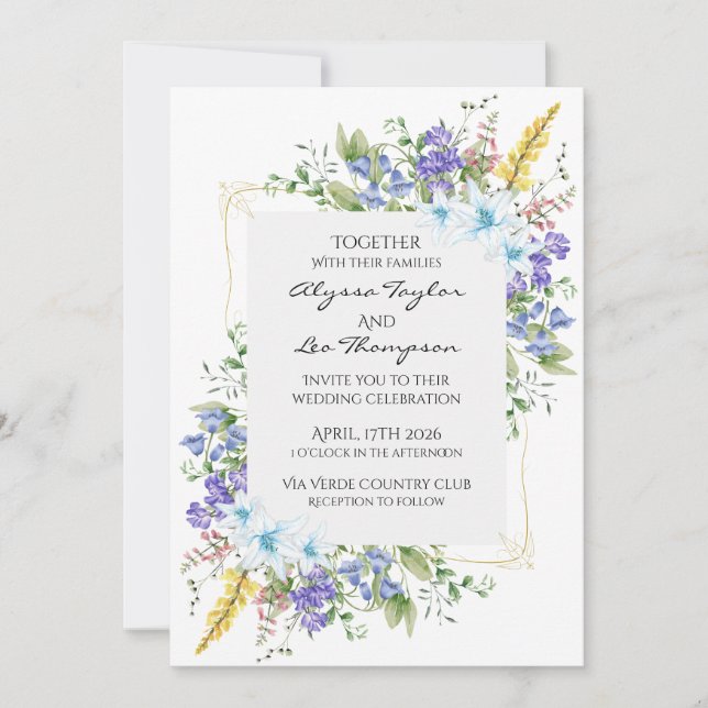 Invitación de boda de Juego de Fantasía (Anverso)