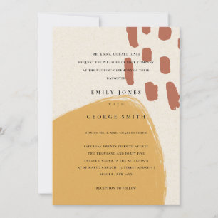 INVITACIÓN DE BODA DE KRAFT SCANDI, NARANJA DE POL