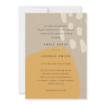 INVITACIÓN DE BODA DE KRAFT SCANDI, NARANJA DE POL