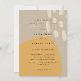 INVITACIÓN DE BODA DE KRAFT SCANDI, NARANJA DE POL