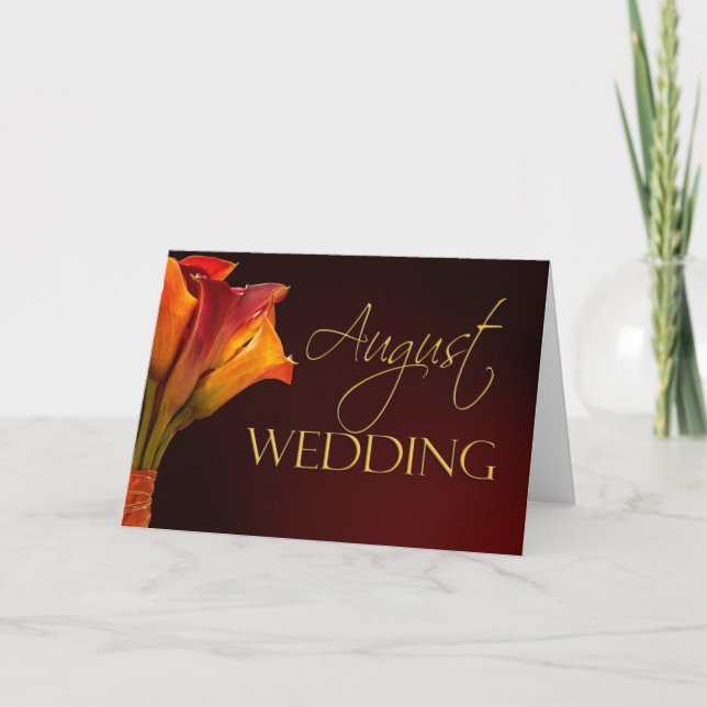 Invitación de boda de la cala de agosto (Anverso)