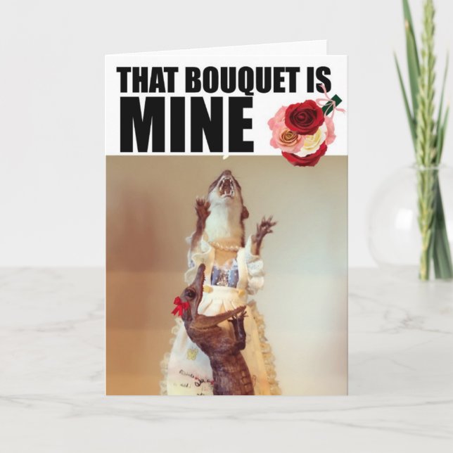 Invitación de boda de la comadreja de Juanita (Anverso)