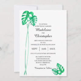 Invitación de boda de la planta de queso suizo Mon