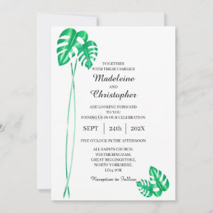 Invitación de boda de la planta de queso suizo Mon