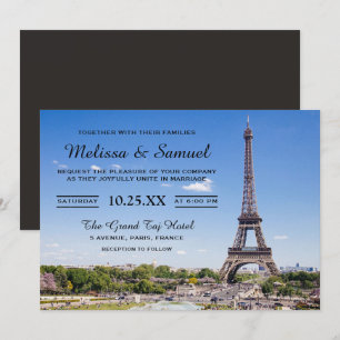 Invitación de Boda de la Torre Eiffel