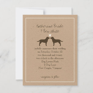 Invitación de boda de Labrador Retriever de chocol