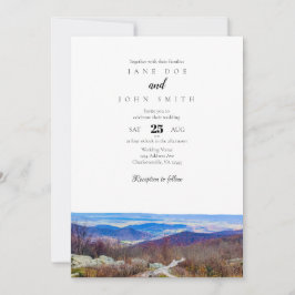 Invitación de boda de las montañas de Virginia