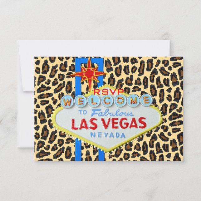 Invitación de boda de Las Vegas RSVP estampado de  (Anverso)