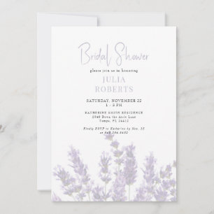 Invitación de Boda de Lavanda Floral II
