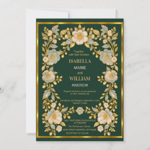 Invitación de boda de libro clásico vintage
