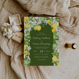 Invitación de boda de limón lima cítrico de verano