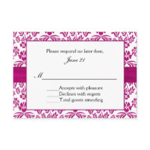 Invitación de boda de lirio Stargazer con damasco