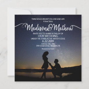 Invitación de boda de llama gemela