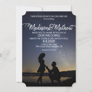 Invitación de boda de llama gemela