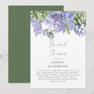 Invitación de boda de lluvia de flores botánicas p