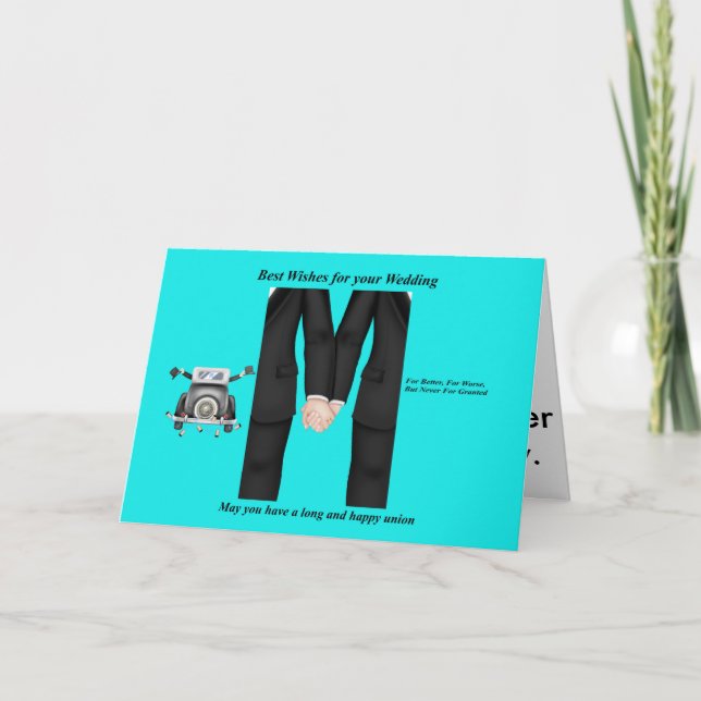 Invitación de boda de los hombres gay (Anverso)