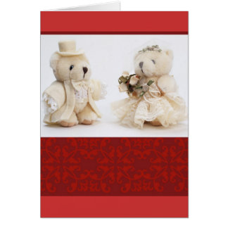 Invitación de boda de los osos de peluche