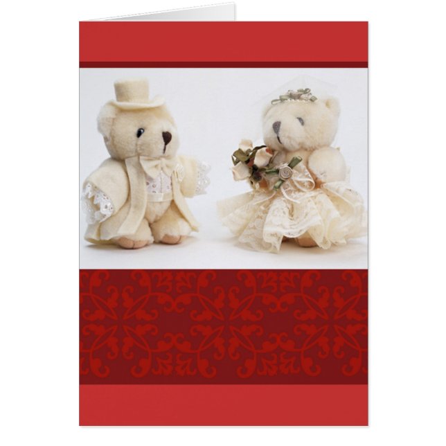Invitación de boda de los osos de peluche (Frente)
