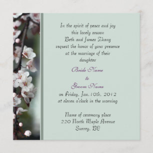 invitación de boda de los padres de la novia