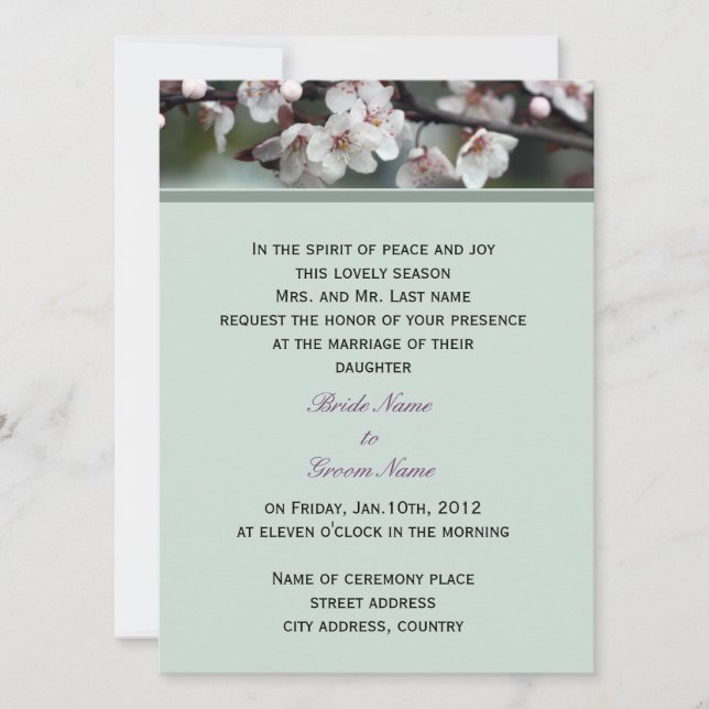 invitación de boda de los padres de la novia (Anverso)