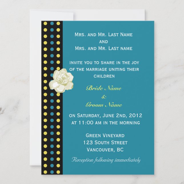 invitación de boda de los padres de novia y novio (Anverso)