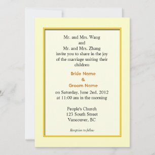 invitación de boda de los padres de novia y novio.