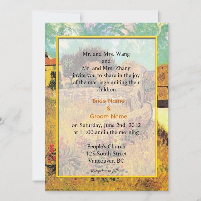 invitación de boda de los padres de novia y novio. (Anverso)