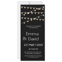 INVITACIÓN DE BODA DE LUCES DE HERRAMIENTAS